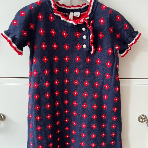 Janie and Jack Other - New Janie and Jack Navy and Red Casual Dress Pearl Buttons